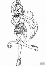 Winx Flora Club Coloring Pages Season Drawing Bloom Drawings Color Layla Print Printable sketch template