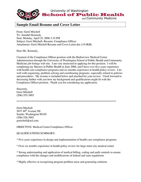 sending  cover letter  email cover letter  cover