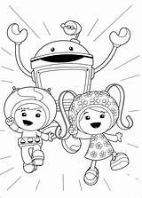 Team Umizoomi Coloring Pages Characters sketch template