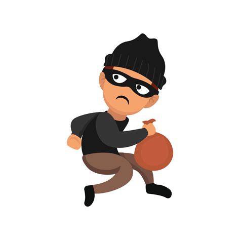 thief illustration crime  vector art  vecteezy