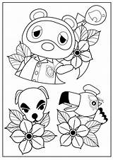 Crossing Animal Coloring Pages Printable Wonder sketch template