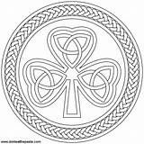 Celtic Shamrock Coloring Colouring Pages Designs Symbols sketch template