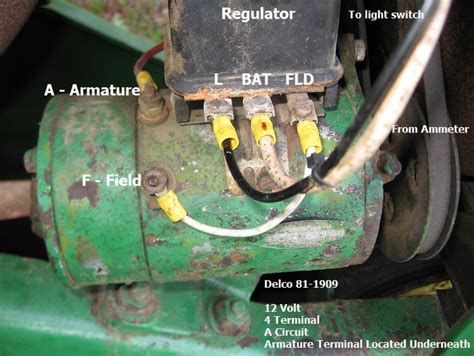 yesterday tractor wiring diagram  voltage regulator