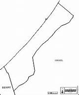 Gaza Maps Boundaries Strip Asia Names Outline sketch template