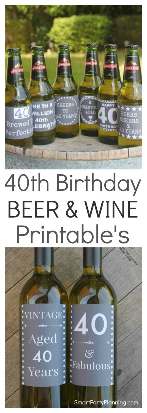 birthday beer wine printable labels