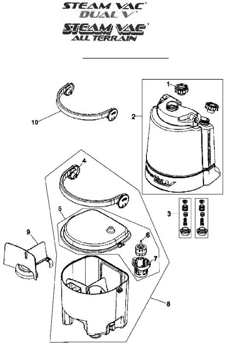 hoover fh steamvac dual  carpet washer parts list schematic usa vacuum