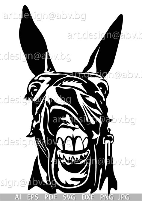vector donkey smile  digital image graphical ai image