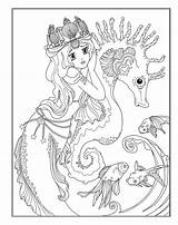 Coloring Mermaids Stock Depositphotos sketch template
