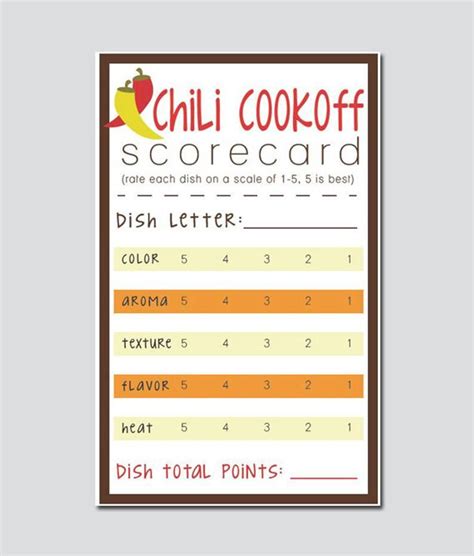 group chili cookoff sheet instant  etsy chili cook