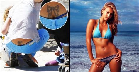 Jessica Alba Has A Tramp Stamp And It S Amazing Tattoodo