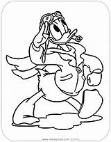 Donald Duck Coloring Pages Aviator Disneyclips Saluting sketch template