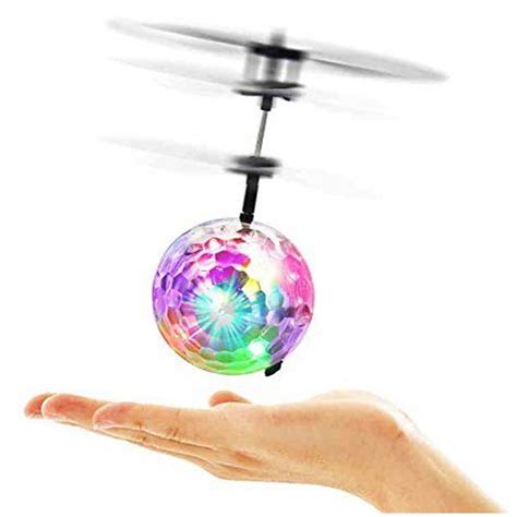 flying ball drone helicopter crystal ball led aircraft  limit sensor  glowing party