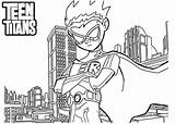 Titans Teen Coloring Pages Robin Printable Hte City Print Book Cartoon Supercoloring Manga Categories Drawing sketch template