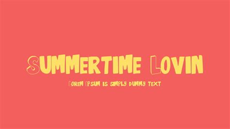summertime lovin font    desktop webfont