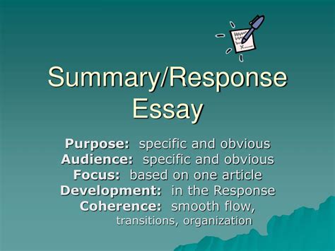 summaryresponse essay powerpoint