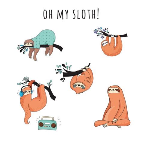 Sloth Stock Vectors Royalty Free Sloth Illustrations