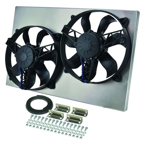 derale performance  dual electric radiator fan  aluminum shroud kit