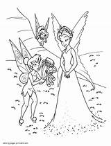 Coloring Pages Fairies Tinkerbell Printable Fairy Disney sketch template