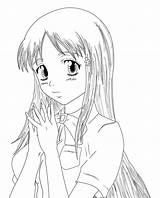 Orihime Inoue Lineart sketch template