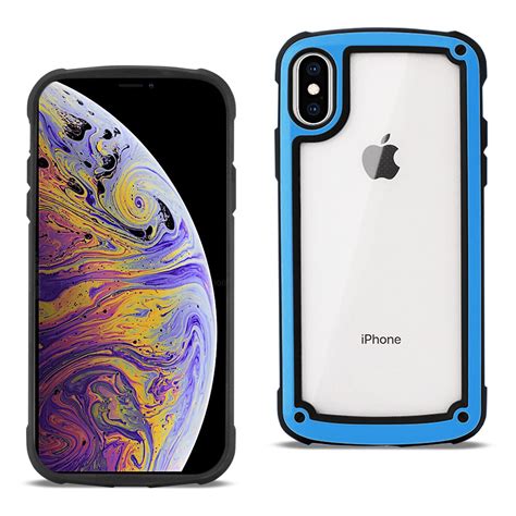 apple iphone xs max heavy duty rugged shockproof case  blueclear iphone case apple iphone