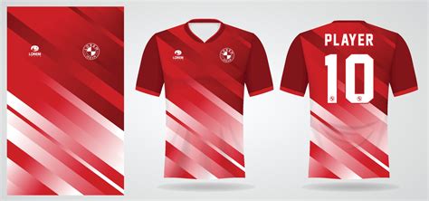 red white sports jersey template  team uniforms  soccer  shirt