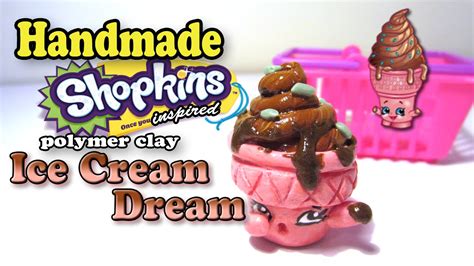 season  shopkins    ice cream dream polymer clay tutorial