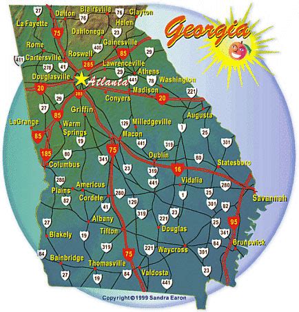 ga state map  cities oconto county plat map