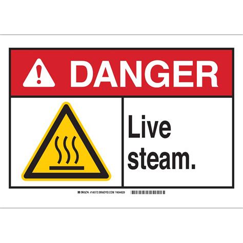 brady part  danger  steam sign bradycanadaca