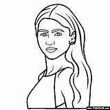 Zendaya Pages Coloring Actress Template sketch template