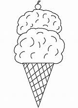 Cone Ice Cream Printable Pages Coloring Getcolorings Print sketch template