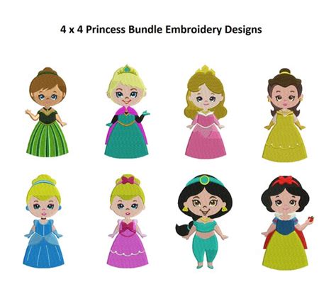 princess embroidery designs disney princess  stitchvalley
