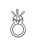 Ring Coloring Pages Diamond sketch template