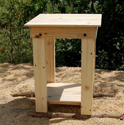 diy easy  build pallet nightstand  side table