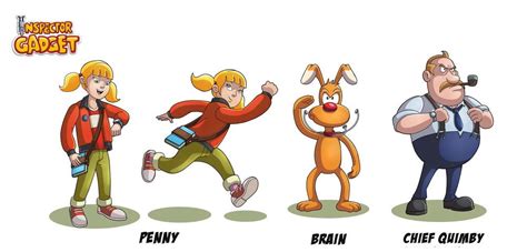 Inspector Gadget Penny And Brain And Chief Quimby