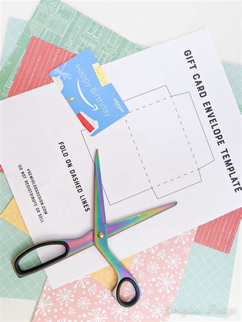 printable gift card holder template   easy