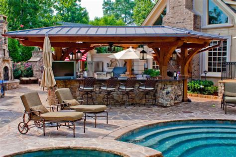 gorgeous poolside outdoor kitchen designs