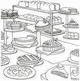 Colorir Baker Merendeira Gastronomie Folhas Alimentação Coloração Páginas Livre Coloriage Livros Imprimir Dover sketch template