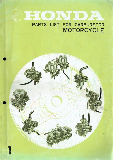 honda parts list  carburetor motorcycle  honda  strokenet   data