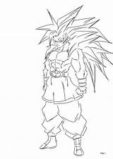 Coloring Dragon Ball Saiyan Goku Super Pages Comments sketch template