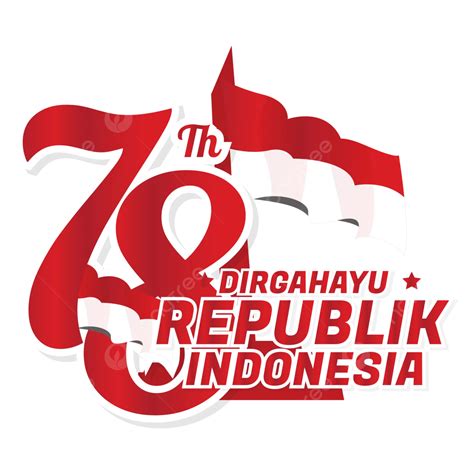 happy republic  indonesia  years  independence clipart design