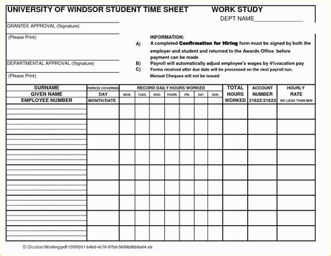 time study excel template