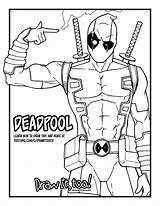 Deadpool sketch template
