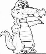 Alligator Coloring Cute Coloring4free Related Posts sketch template