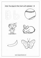 Color Objects Start Alphabet Things Only Megaworkbook Coloring Worksheet sketch template