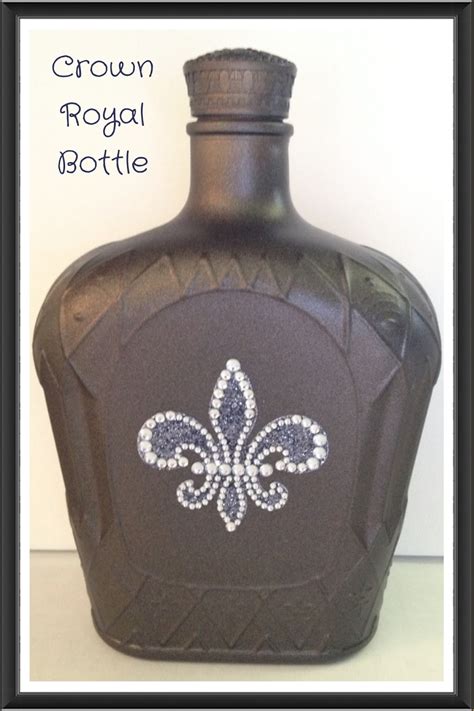 pinned    painted crown royal bottle glass vase