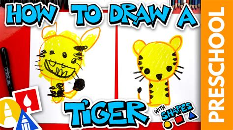 draw  tiger preschool art  kids hub