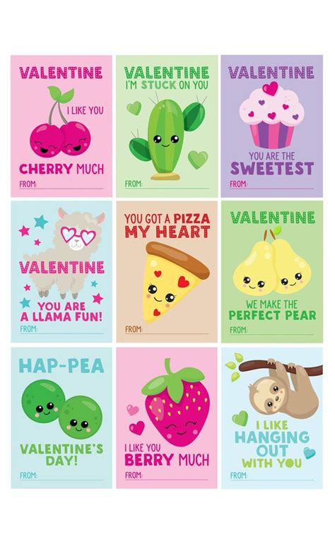 valentines day cards  kids printable instant  classroom