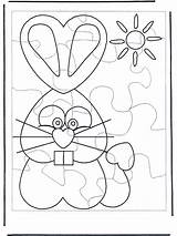 Puzzle Coloring Bunny Easter Rabbit Crafts Funnycoloring Fargelegg Popular Advertisement Puzzles Pusle Puzzel Eastern Coloringhome Annonse sketch template