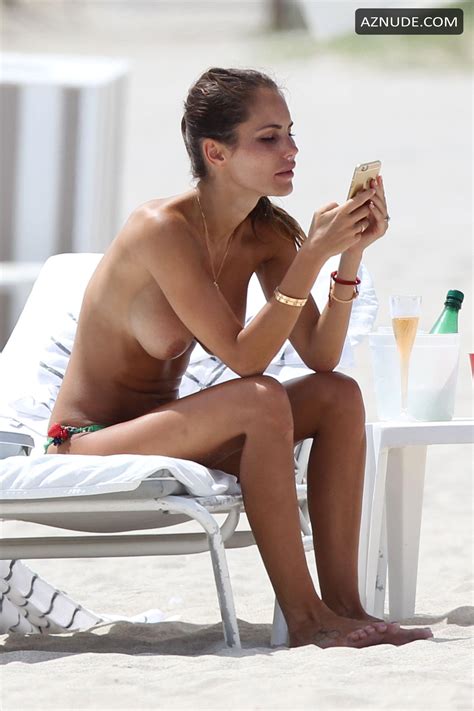 barbara batorova topless on the beach in miami aznude