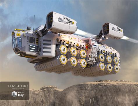 sci fi space cargo ship fritto